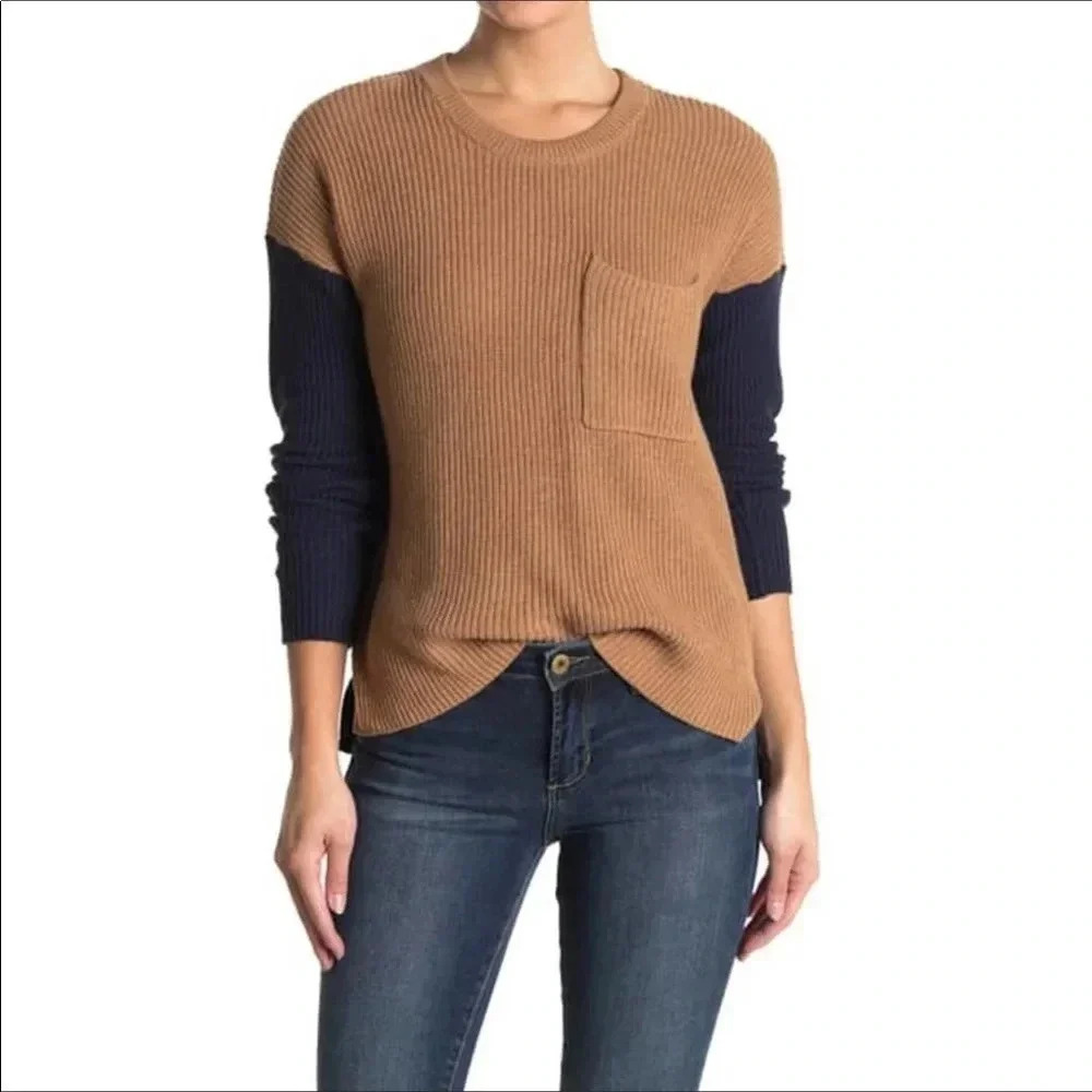 Madewell Thompson Colorblock Pullover Sweater Top